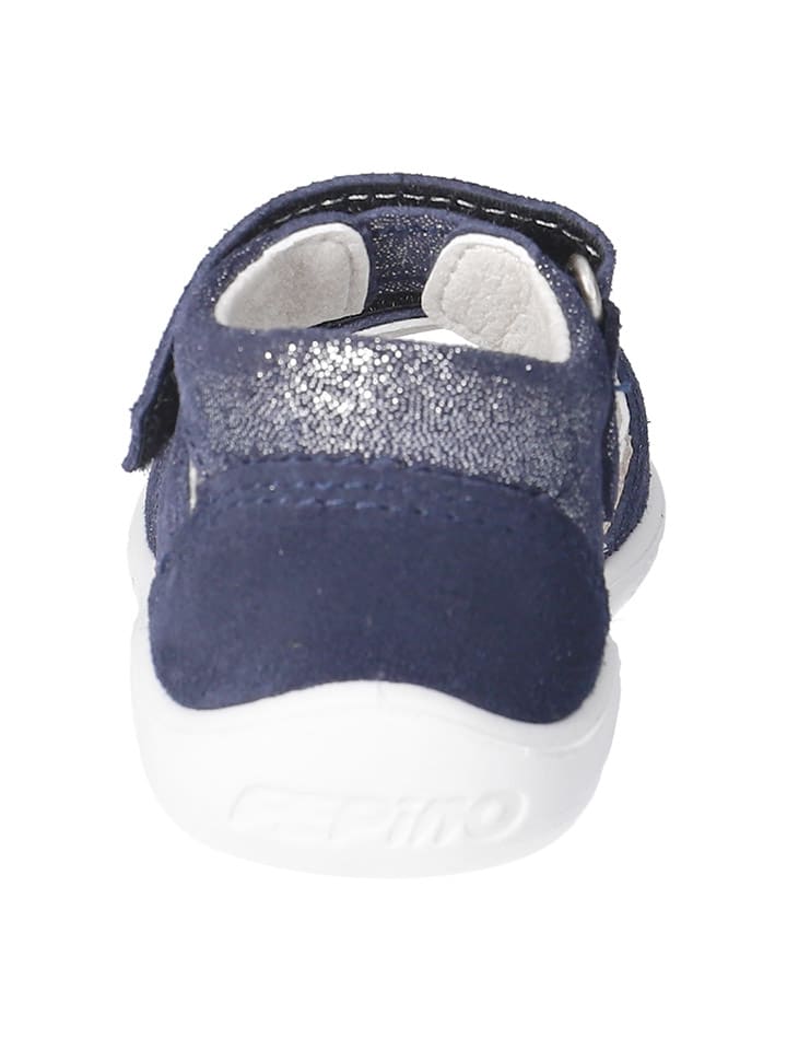PEPINO Leder-Sandalen in Dunkelblau/ Silber günstig kaufen