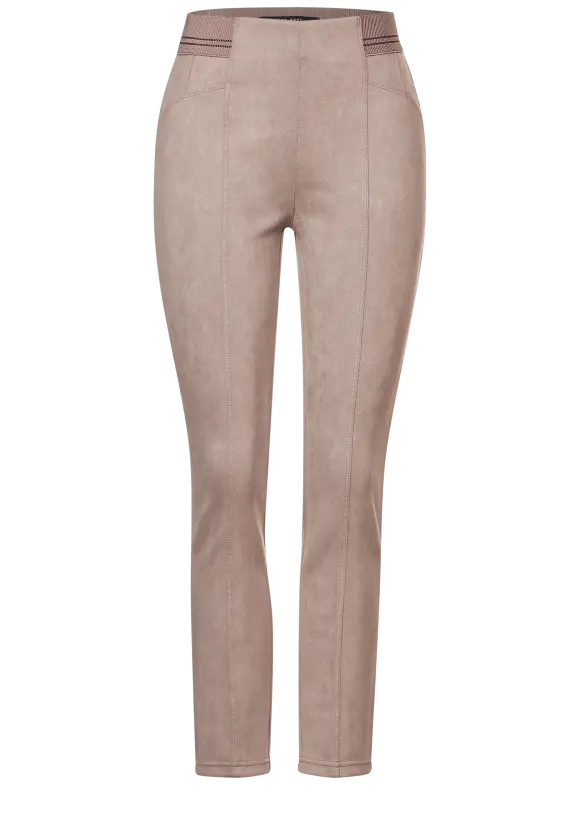 Street One Skinny Hose in Velour Optik