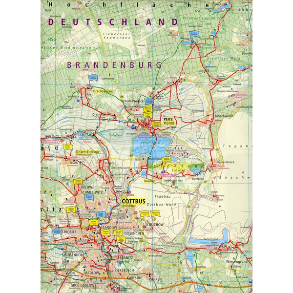 Spree - Neiße - Cottbus, Fürst-Pückler-Region 1:100 000 - Fahrradkarte