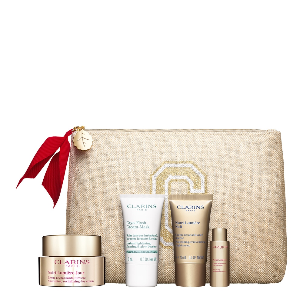 Clarins Coffret Nutri-Lumière Jour - Mes essentiels nutrition & vitalité Coffret Noël Soin visage anti-âge, anti-rides dès 60ans
