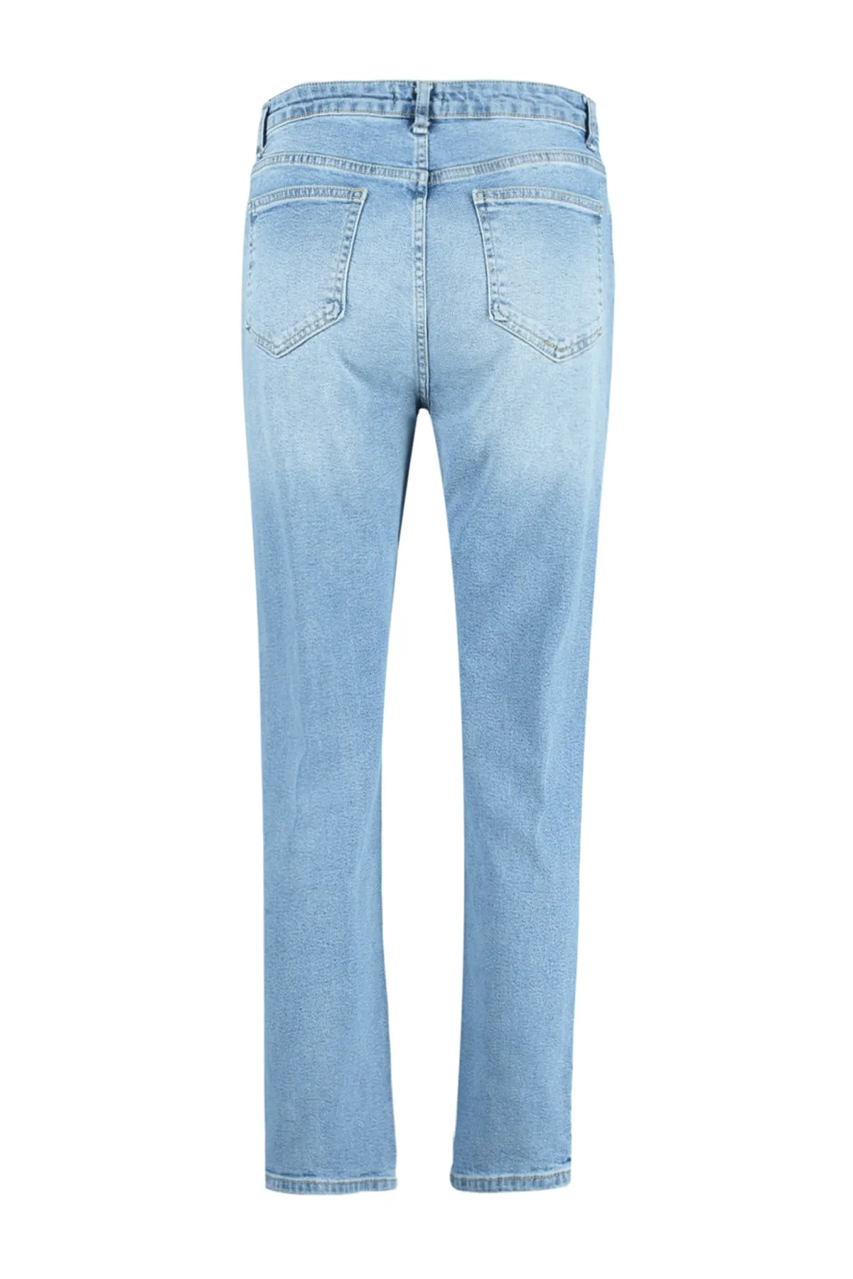 Trendyol Collection  Blaue Slim Fit-Jeans mit hoher Taille TWOAW22JE0787