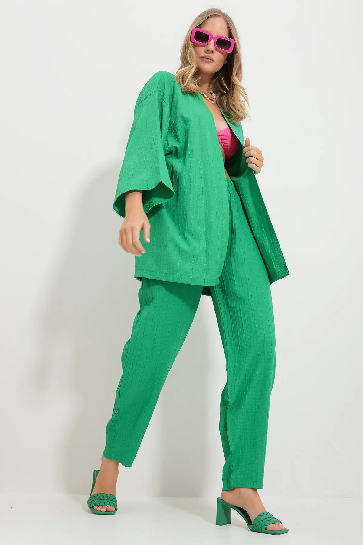 Trend Alaçatı Stili  Zweiteiler - Grün - Regular Fit