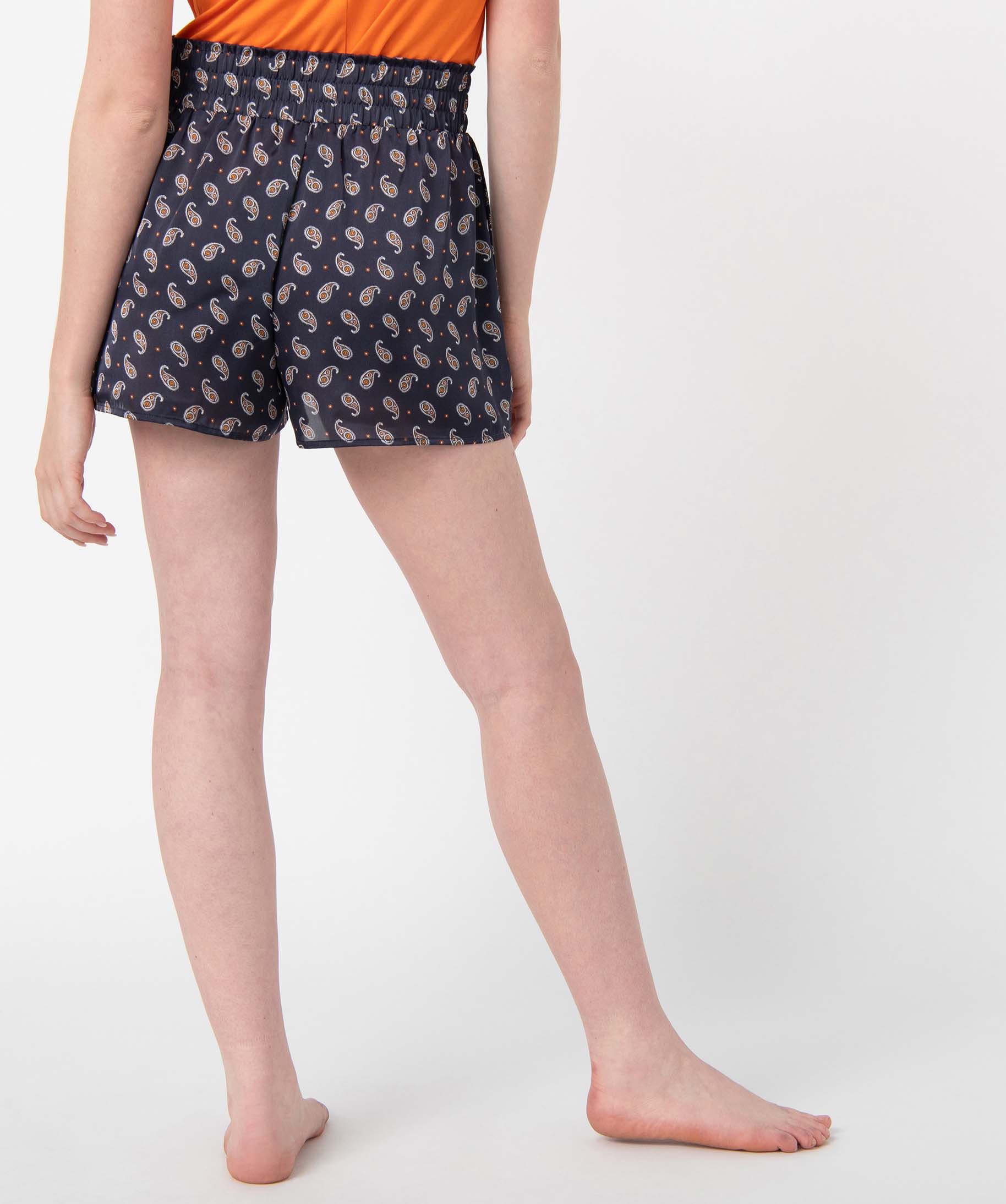 Bas de pyjama femme forme short à motifs fleuris imprime | GEMO