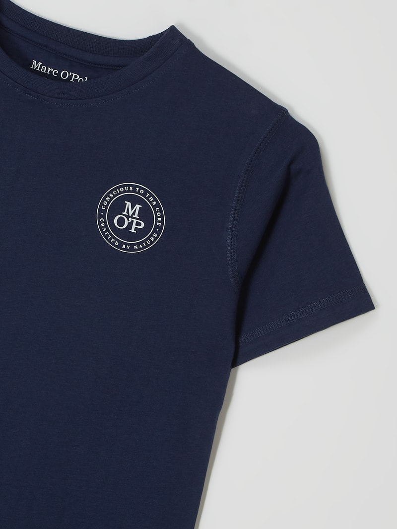 T-Shirt aus Bio-Baumwolle in marineblau