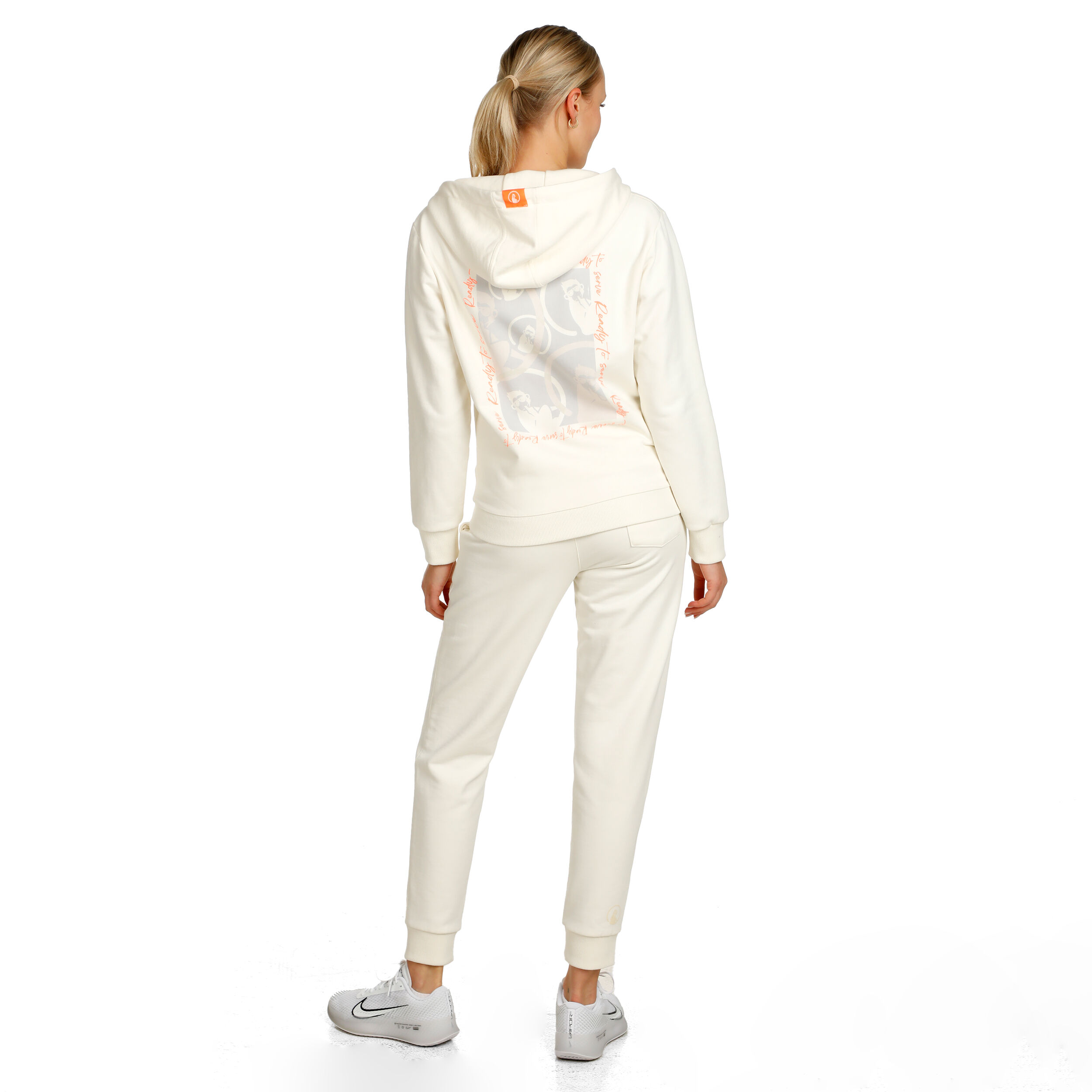 Crossroad Circles & Squares Zip Sweatjacke Damen - Weiß