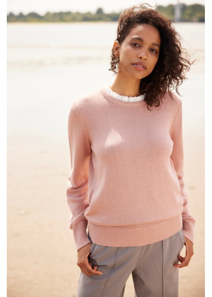 Pullover mit Bluseneinsatz