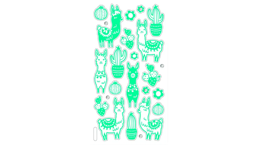folia Metallic-Sticker III 9,5x17,5cm 1 Blatt 24 Sticker