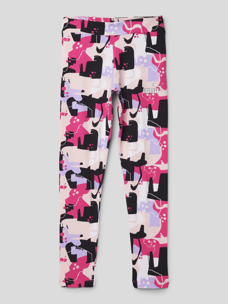 Pyjama-Hose mit Allover-Muster Modell 'STREET' in fuchsia