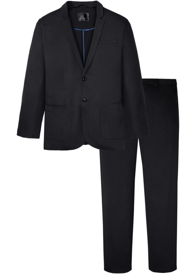 Jersey-Anzug (2-tlg.Set): Sakko und Hose