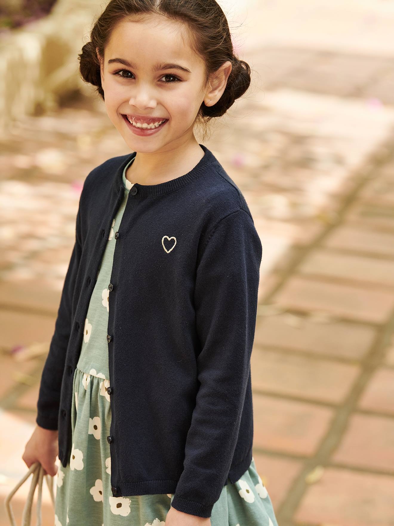 Gilet Basics personnalisable fille bleu glacier