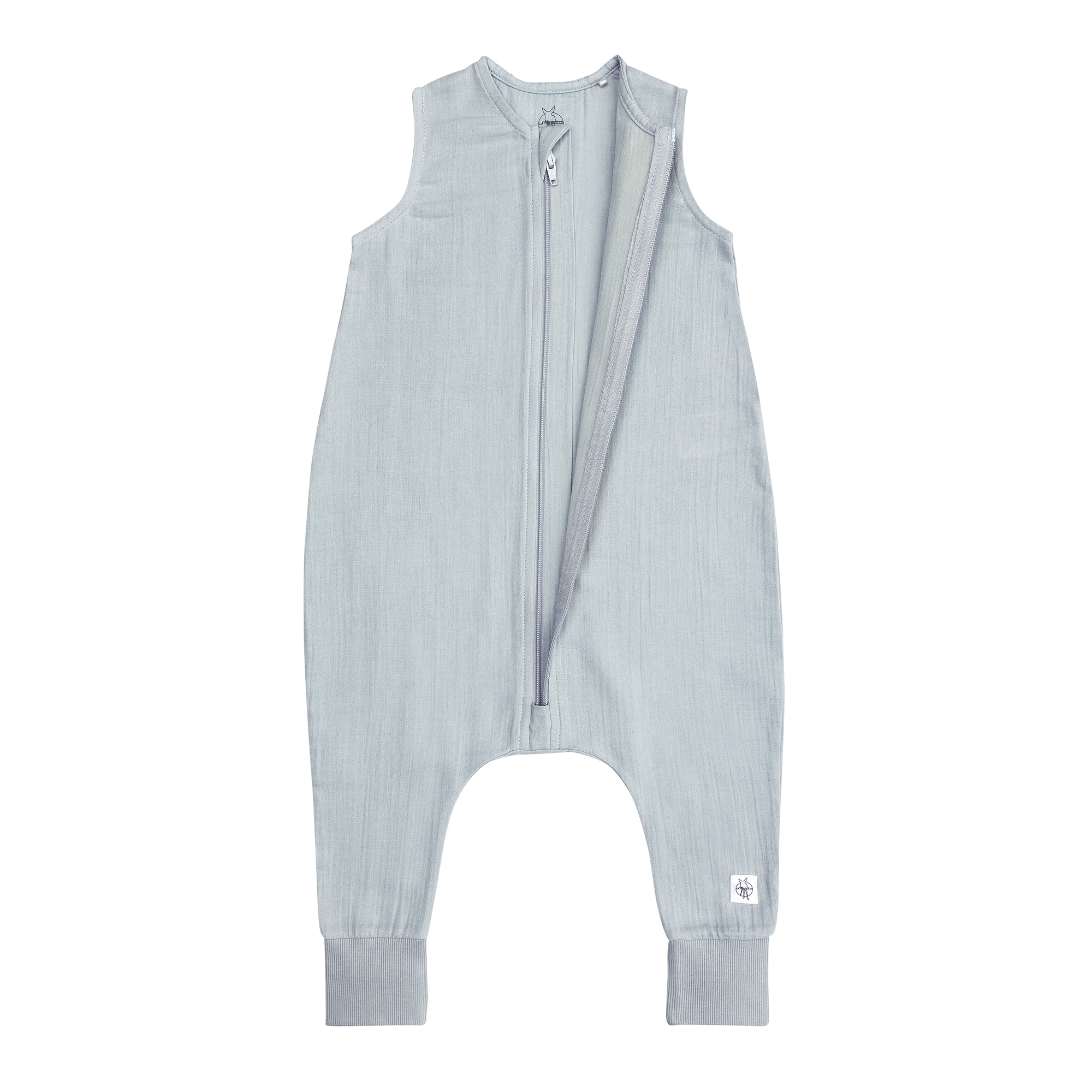 Musselin Kinder Schlafoverall 1 TOG - Bio Baumwolle, Hellblau