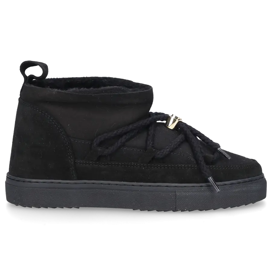 INUIKII - Snowboots CLASSIC LOW Veloursleder - schwarz