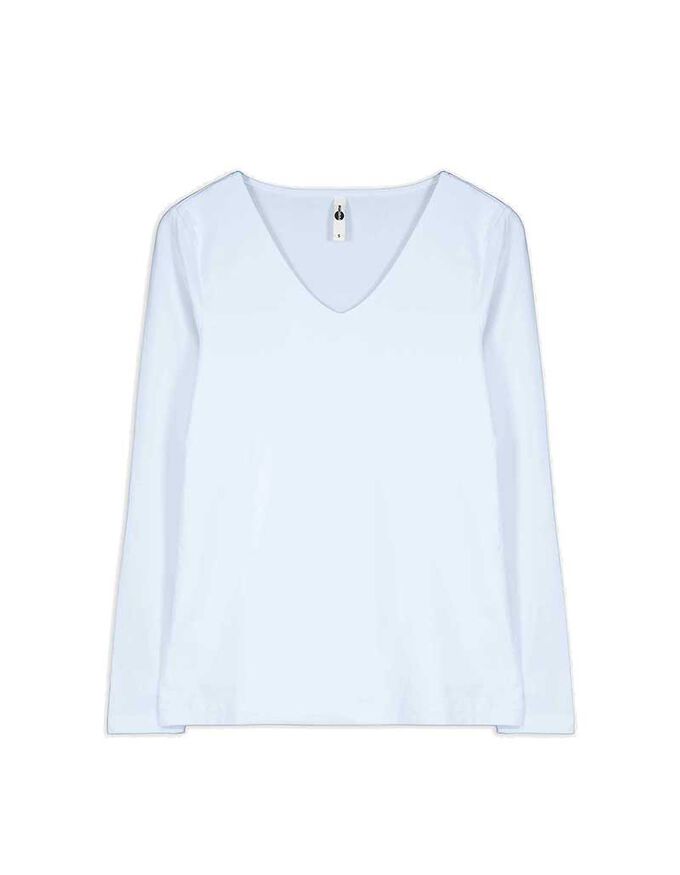 Langarmshirt - V-Ausschnitt