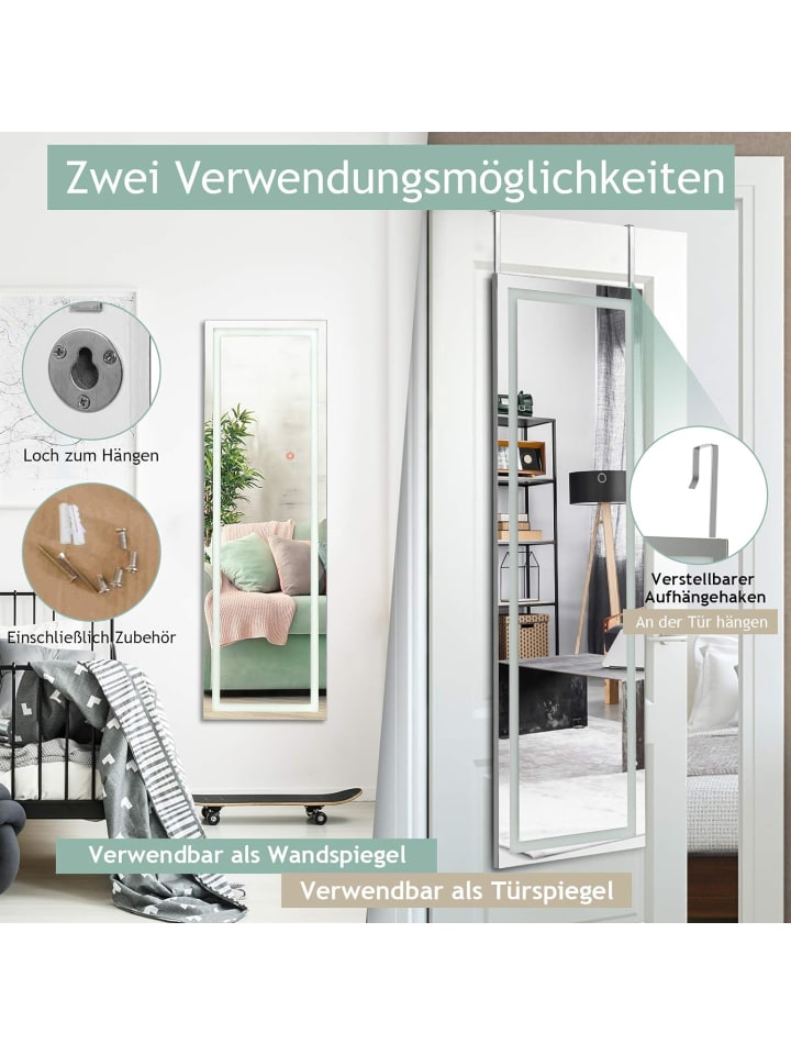 COSTWAY Wandspiegel in Weiß günstig kaufen 120 cm