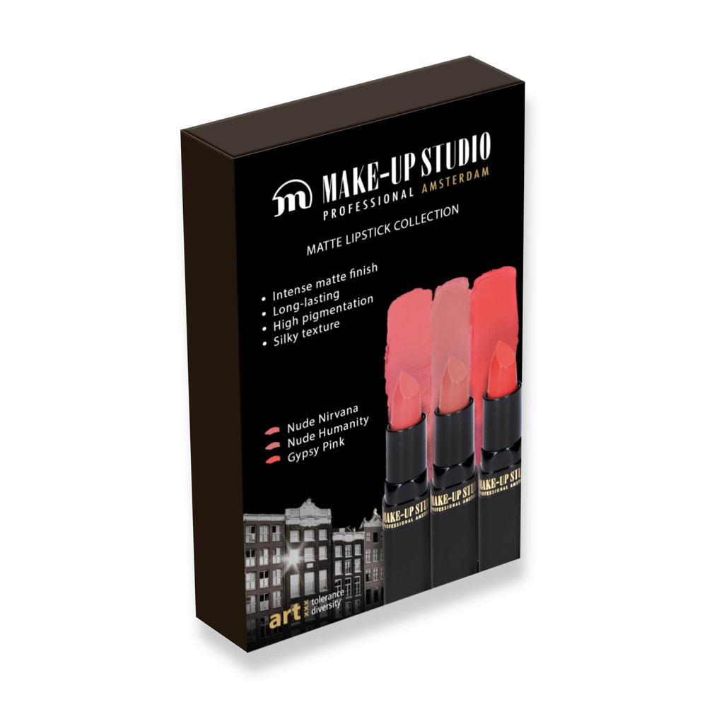 Make-up studio Giftbox Matte Lipstick Collection - 3 lipsticks Collection de rouges à lèvres mats en boîte cadeau
