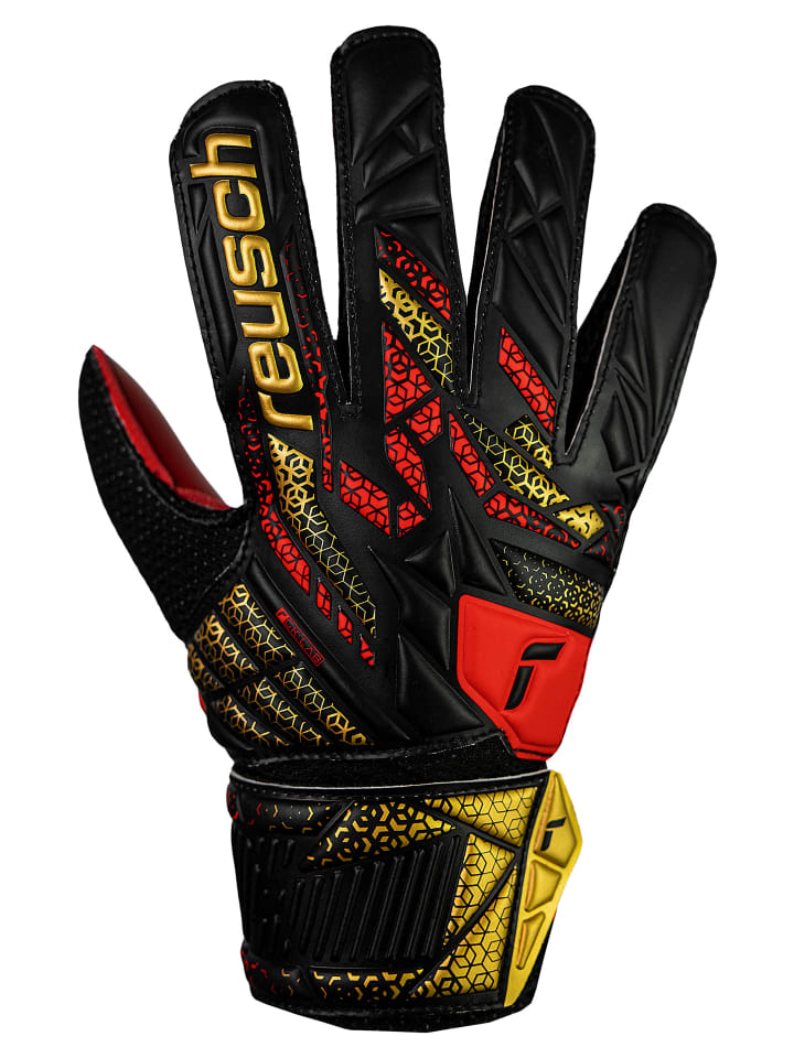 Reusch Torwarthandschuhe Attrakt Solid Junior in 7075 blck/gold/firy red günstig kaufen