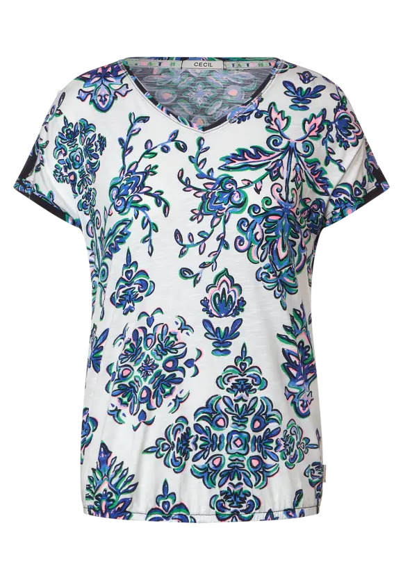 CECIL Shirt mit Ornament Print