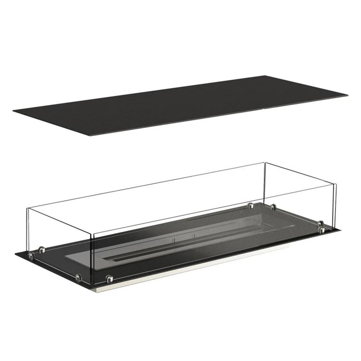 Foco Foco Four 1000, Bioethanol-Wandkamin mit eingebautem Feuerraum,