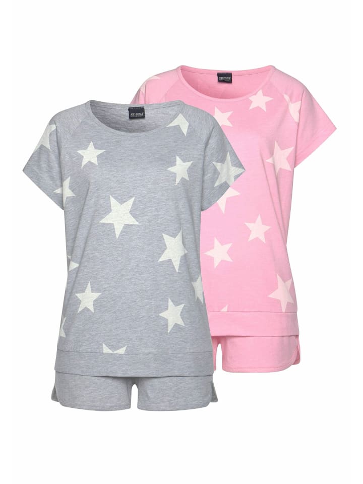 ARIZONA Shorty in grau, rosa günstig kaufen