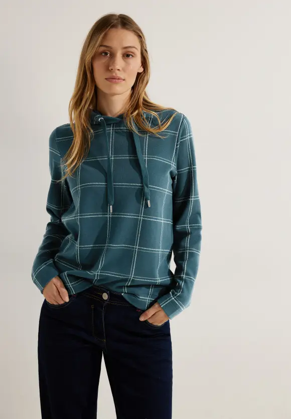 CECIL Jacquard Hoodie Sweatshirt