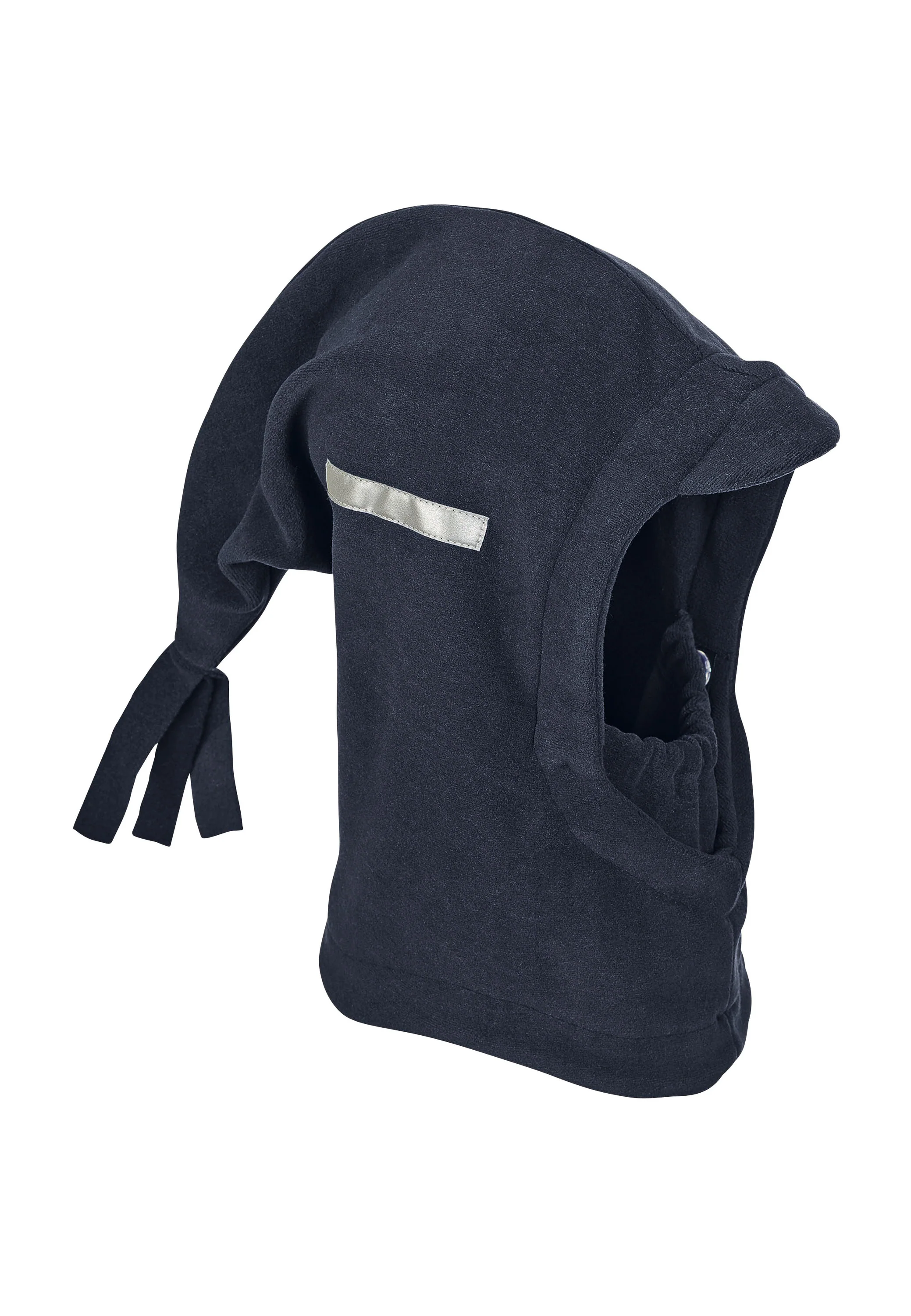 Schalmütze aus Microfleece mit Zipfel und Schirm