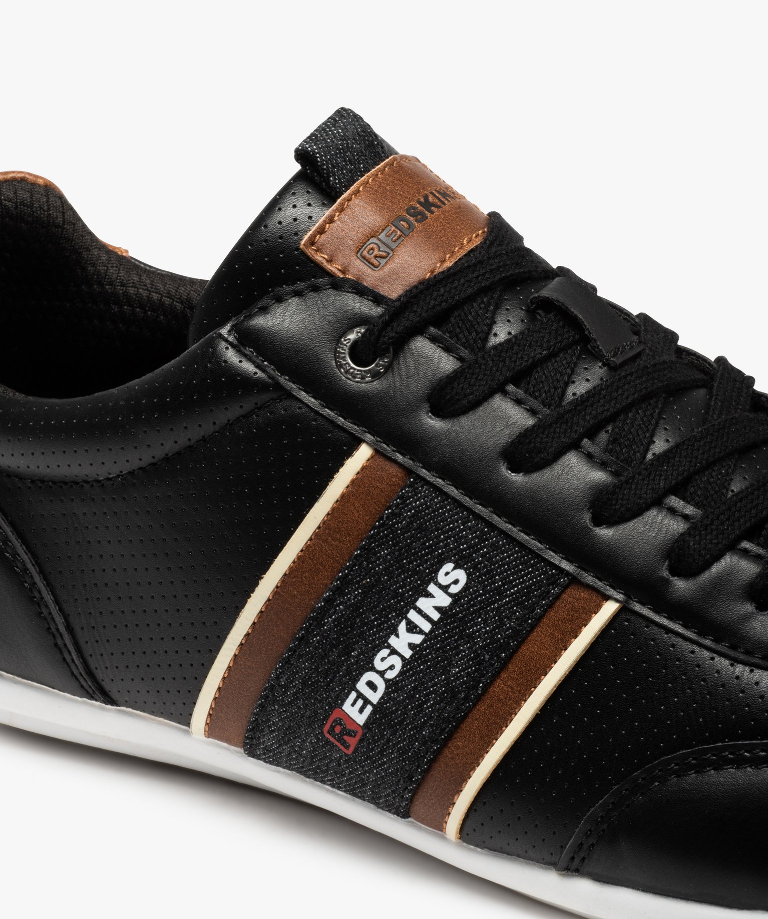 Baskets homme à lacets et semelle fine - Redskins noir | GEMO