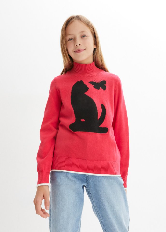 Mädchen Baumwoll-Strickpullover