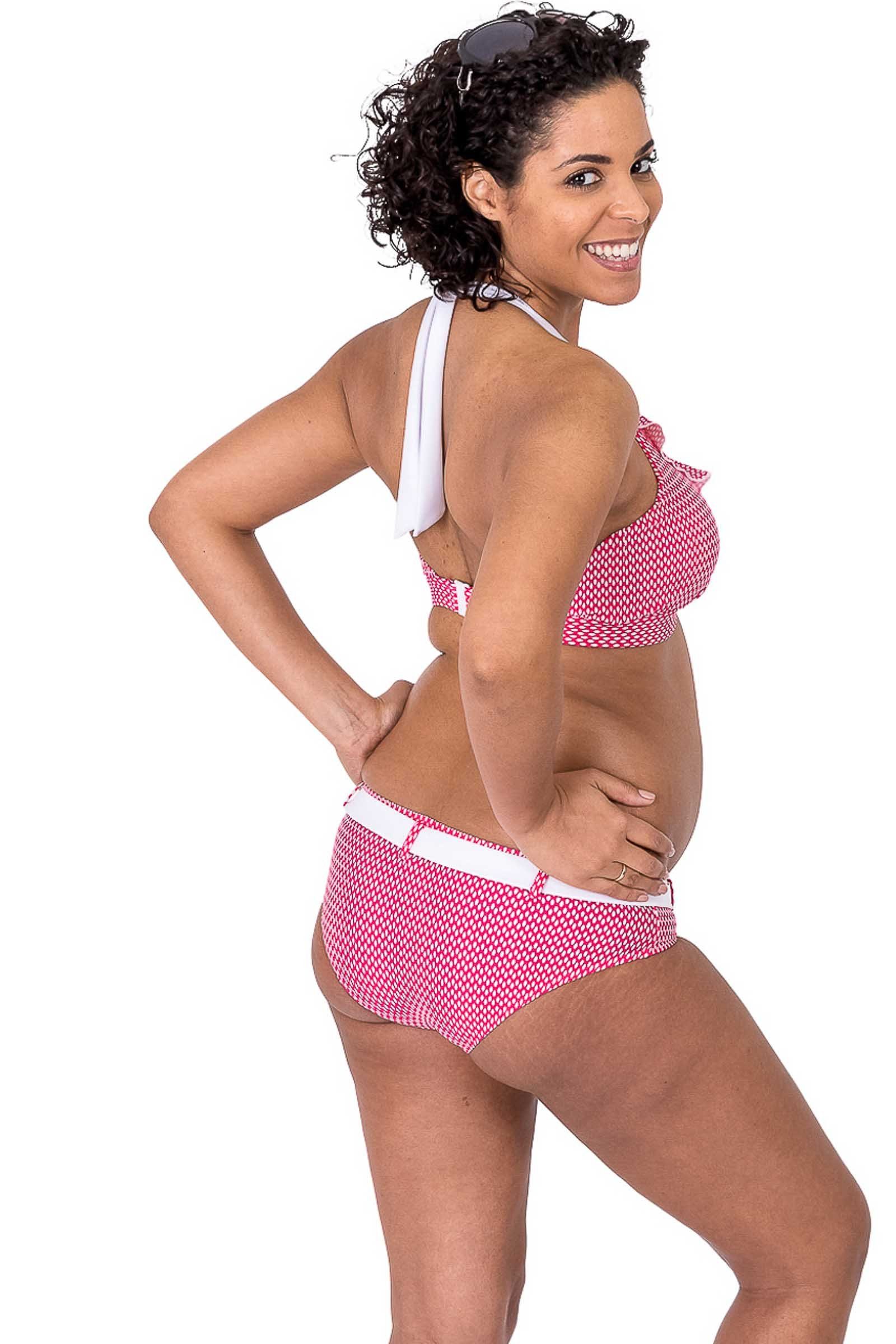 petit amour Umstandstankini CHARLENE (Set, Bikinitop und Bikinislip), Raffinierte Umstandsbademode als Bikini passend für C/D/E Cup, stylish und bequem, wächst mit und passt weit über die Schwangerschaft hinaus.
