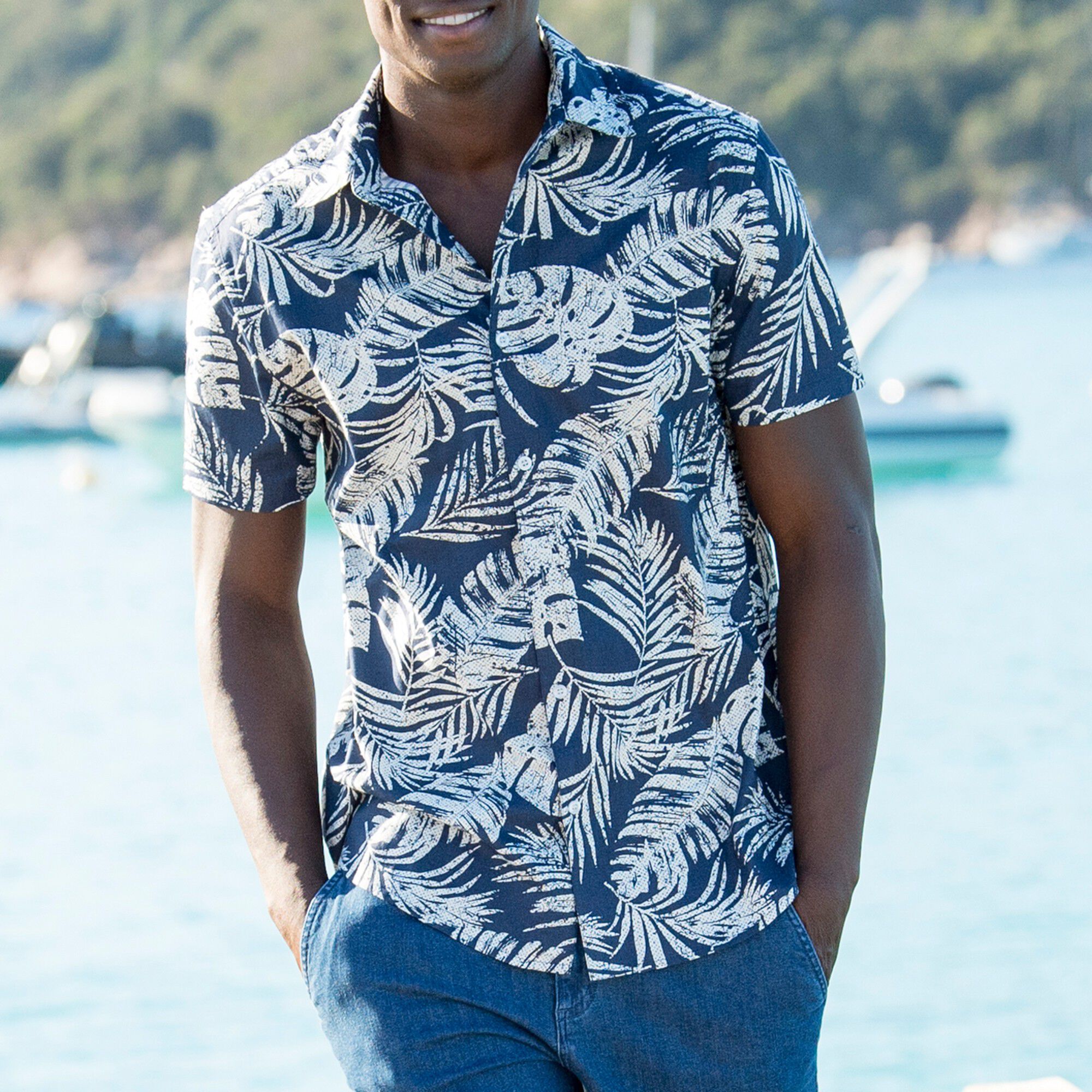 Chemise imprimée manches courtes
