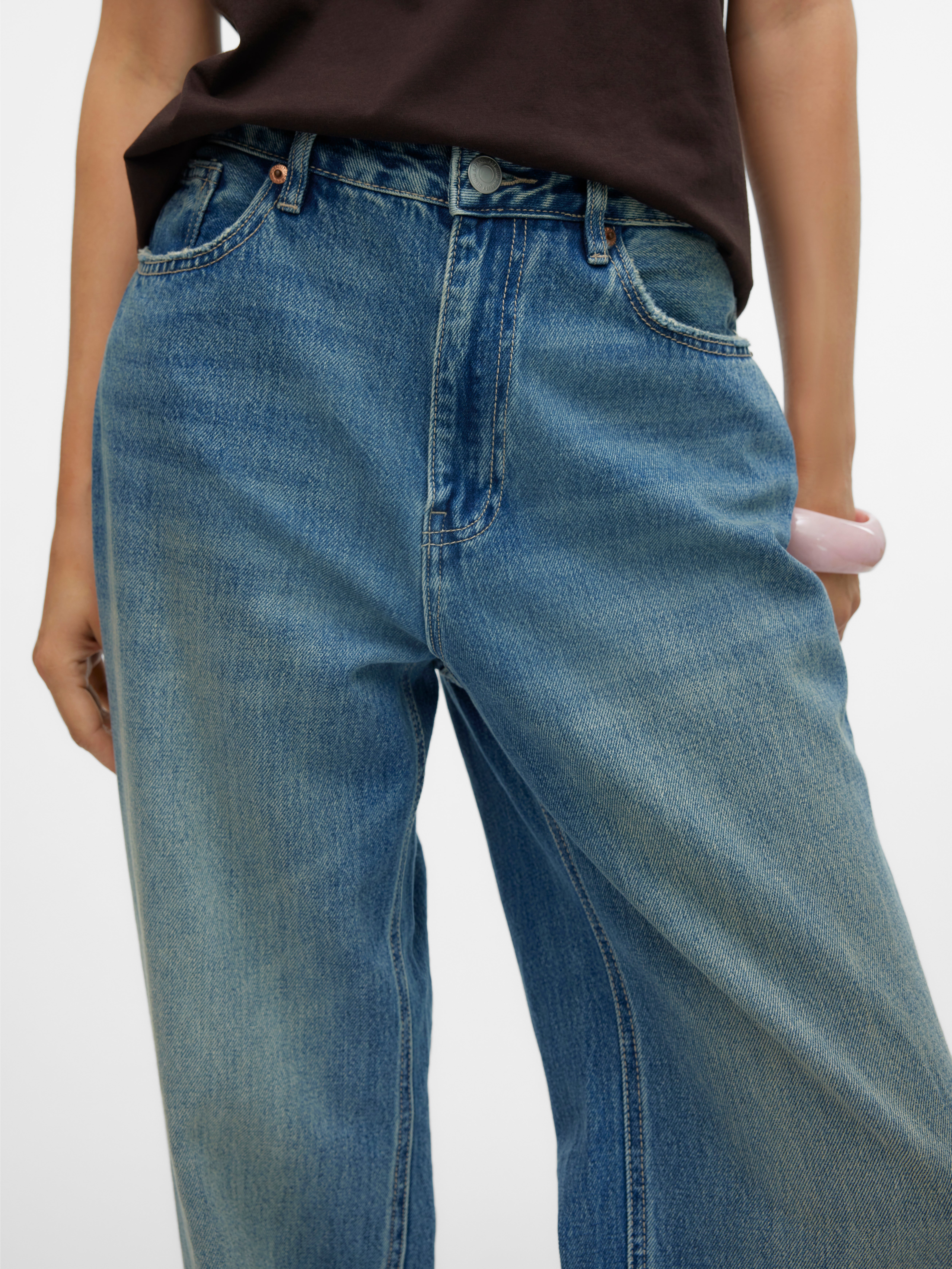 VMTOKEY Niedrige Taille Gerade geschnitten Jeans