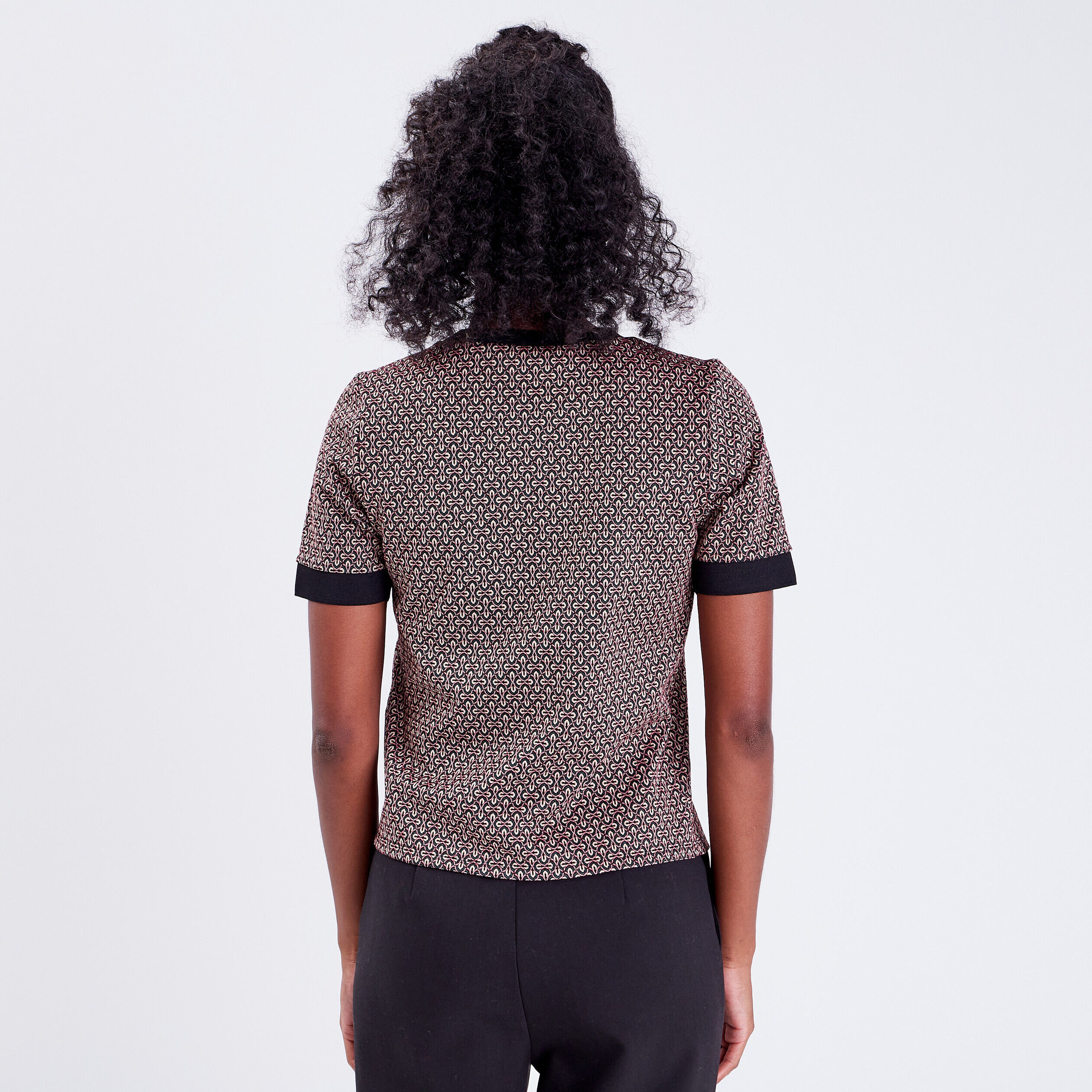 T-shirt manches courtes marron foncé femme | Cache Cache