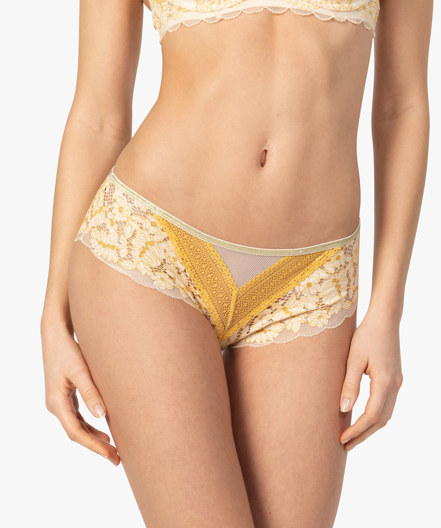 Shorty en dentelle bicolore | GEMO
