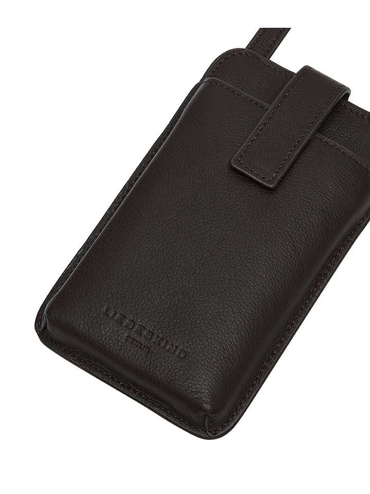 LIEBESKIND BERLIN Leder-Handytasche in Dunkelbraun - (B)10 x (H)18 x (T)2,5 cm günstig kaufen onesize