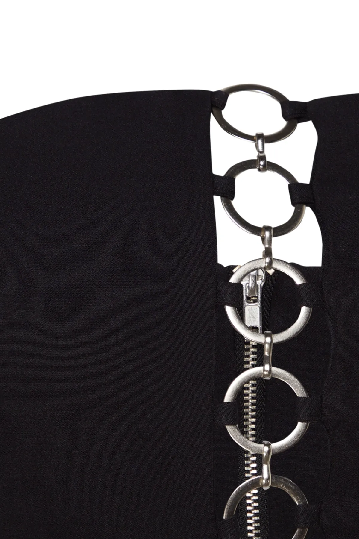 Trendyol Collection  Schwarzes, bauchfreies, gefüttertes Bustier mit gewebten Accessoires TPRSS23BS00119