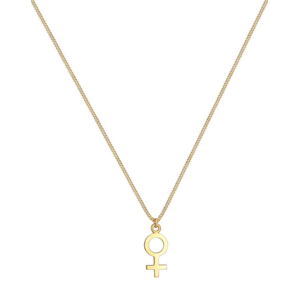Elli Elli Collier Venus Pendentif Feminin Symbole Basic Minimal Collier Femme - (925/1 Bijoux