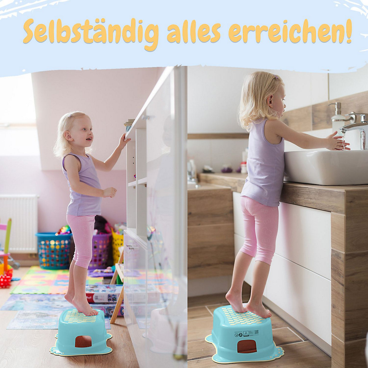 Kinder Hocker - Trittschemel mit Anti-Rutsch Beschichtung