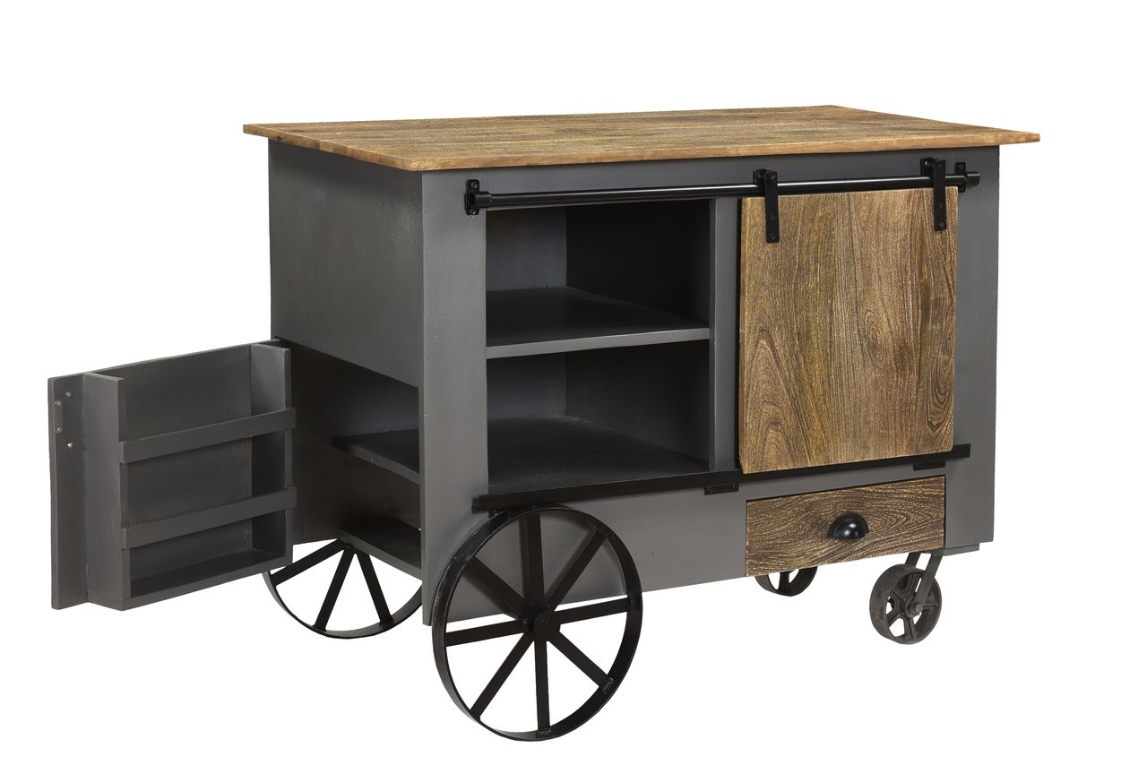 INTERIA Home&Living Barschrank mit Rollen RANCHI