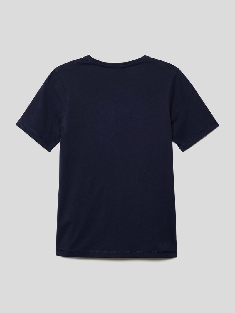 T-Shirt mit Motiv-Print in marineblau