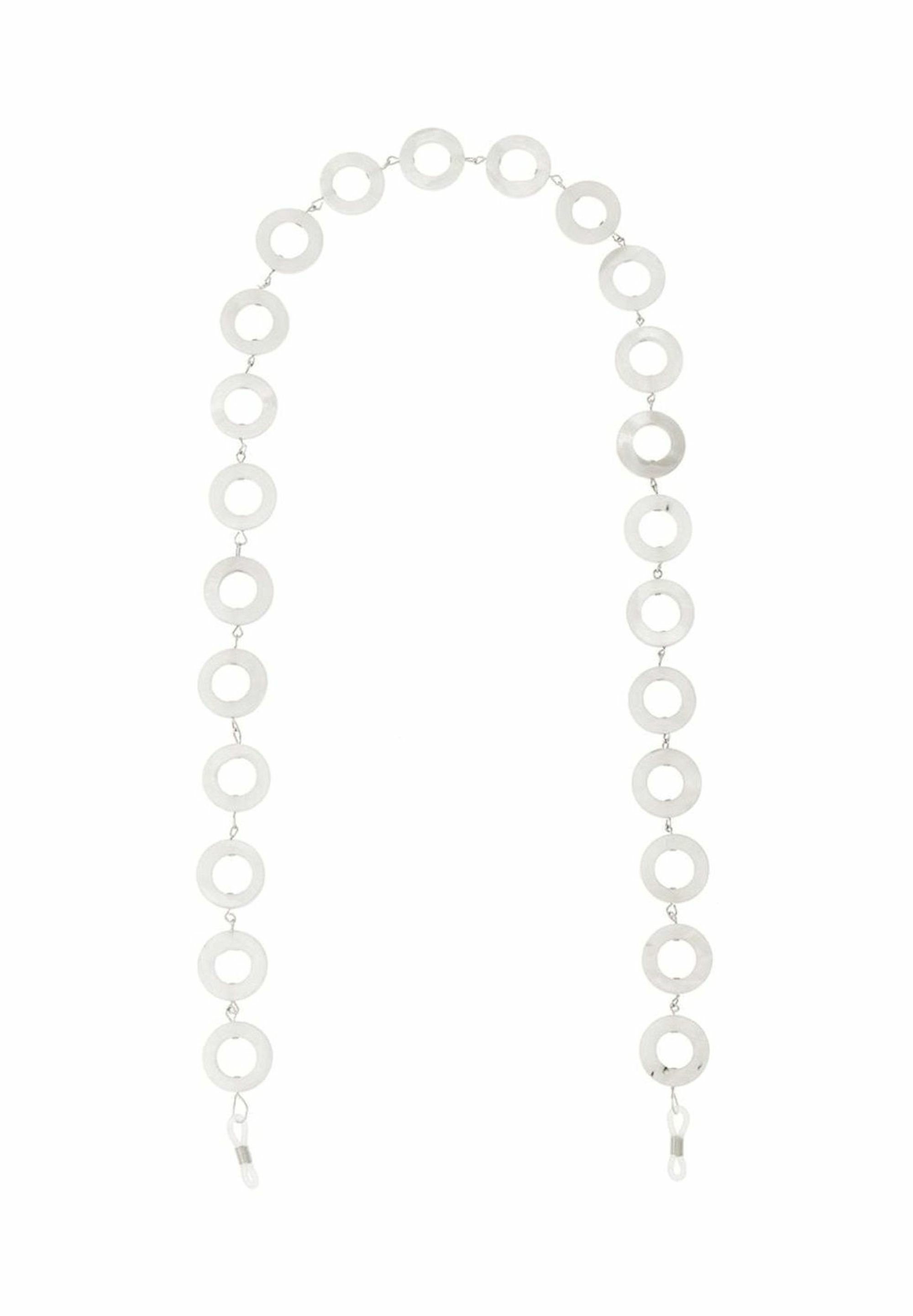 Gemshine Brillenkette Brillenkette Perlmutt Donut Scheiben