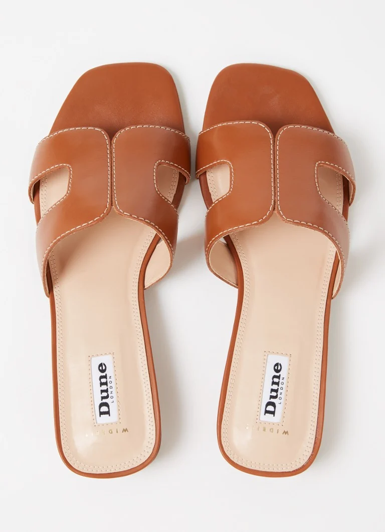Dune London Weite Passform Loupe Lederpantoffel