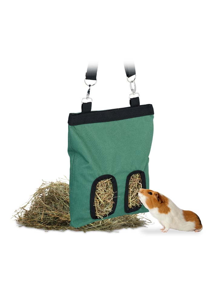 relaxdays Heutasche in Grün/ Schwarz - (B)25 x (H)31 cm günstig kaufen onesize