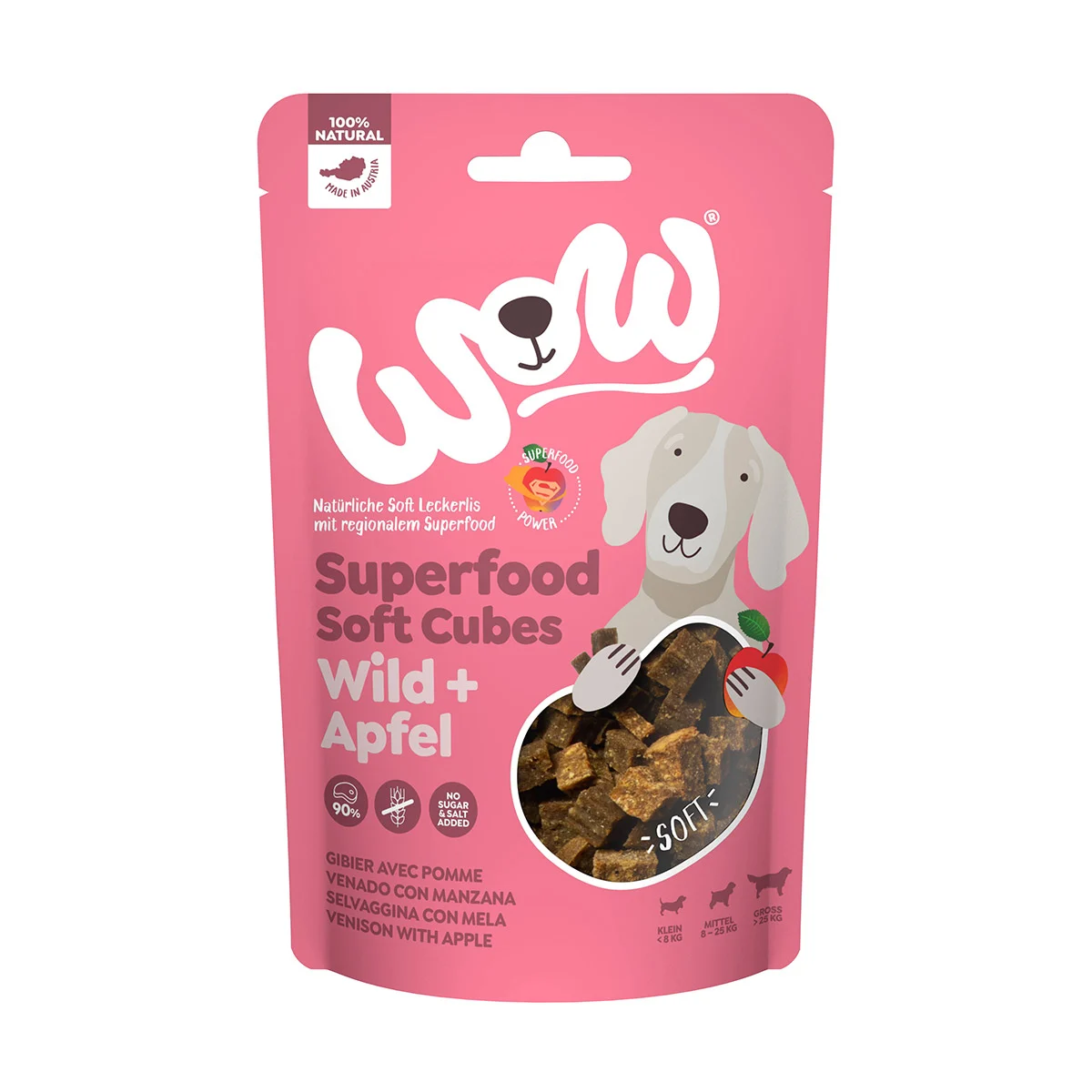 WOW SUPERFOOD Soft Cubes Wild mit Apfel 150g kaufen bei ZooRoyal