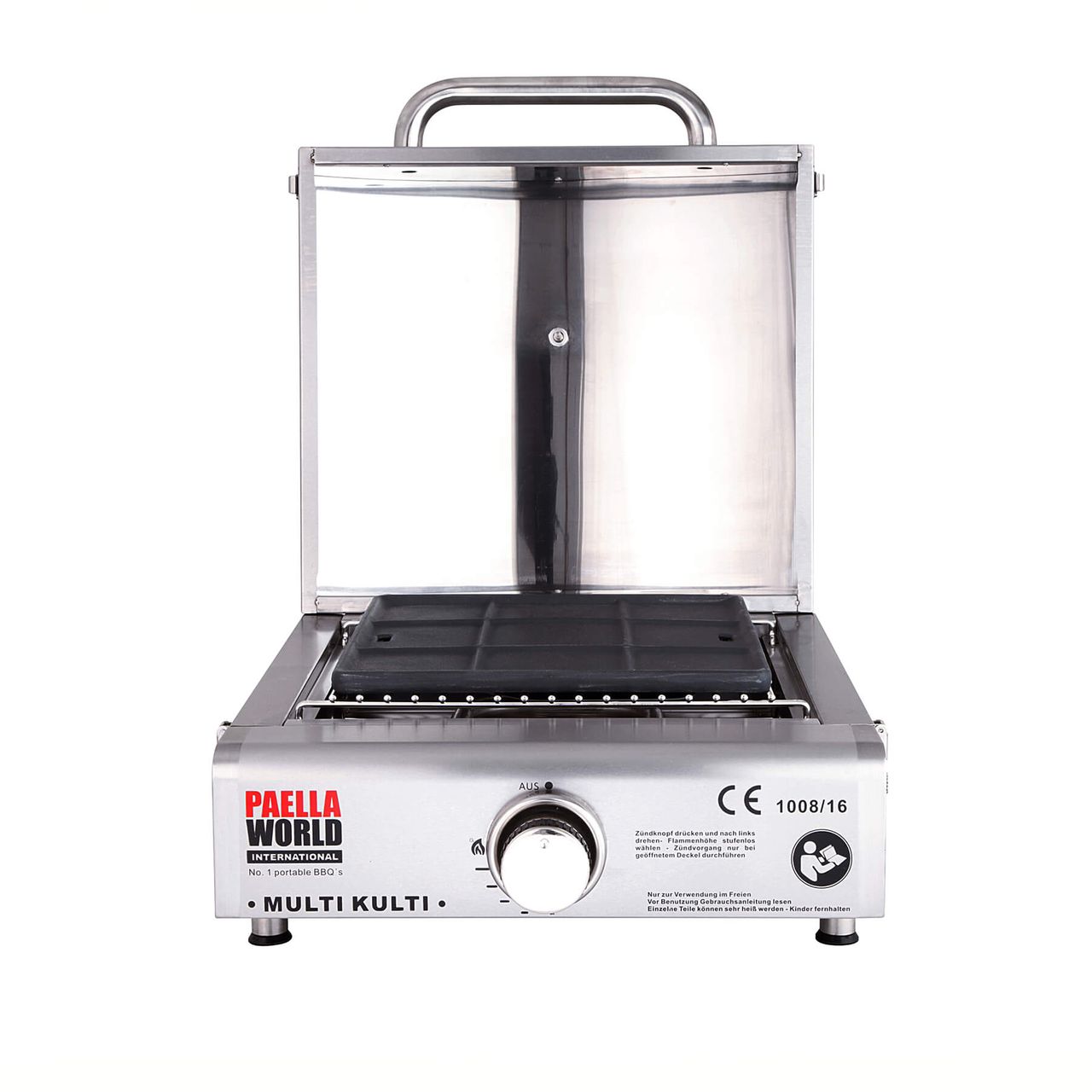 PaellaWorld International Paella World Grillplatte aus Gusseisen für Multi-Kulti Grill-Systeme 30x31 cm