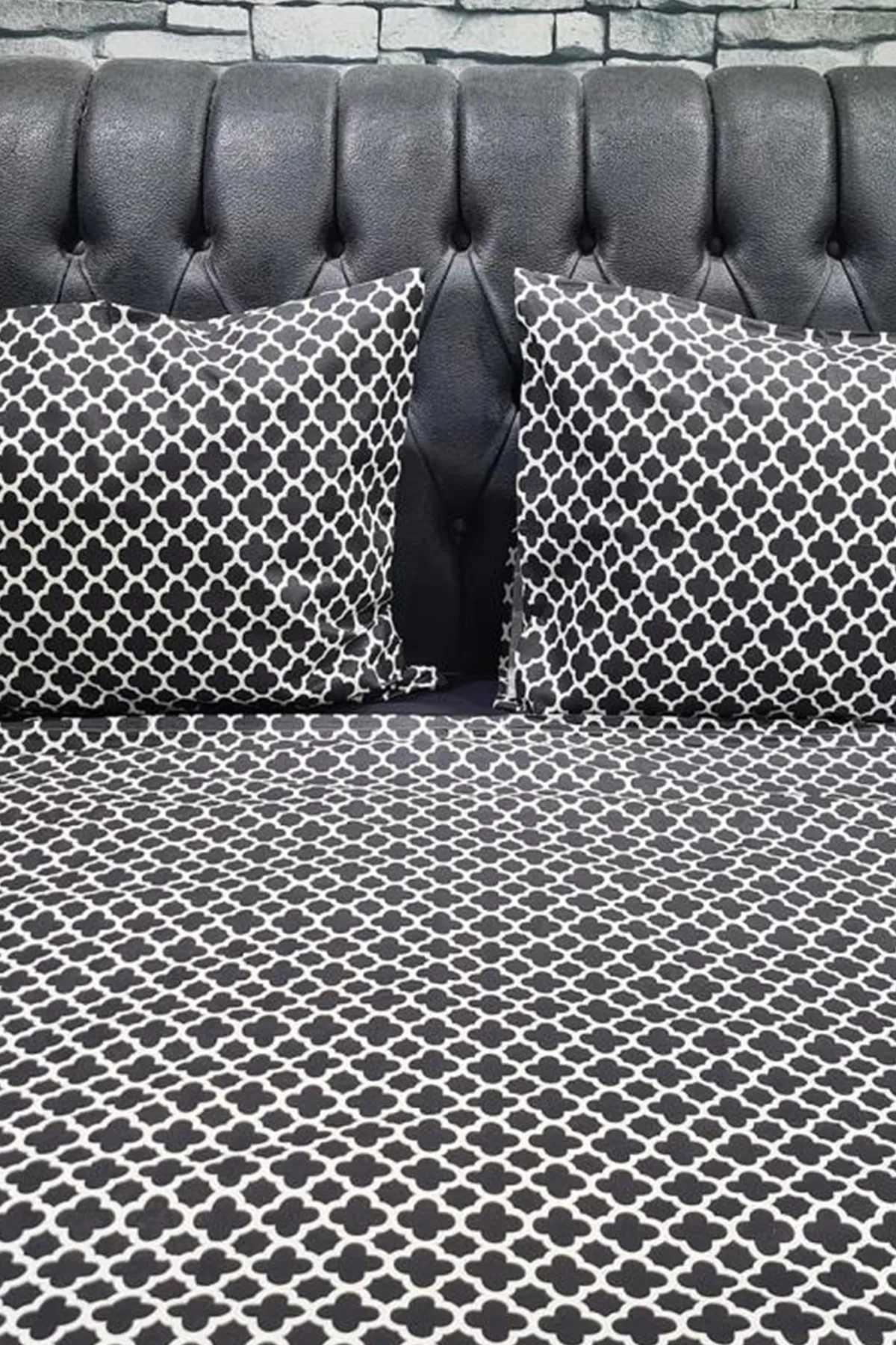 Çeyiz Diyarı  Doppelbett-Bettbezug-Set, Schwarz