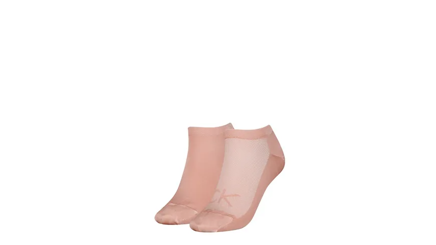 Calvin Klein Damen Sneaker Socken Mesh 2er Pack light pink