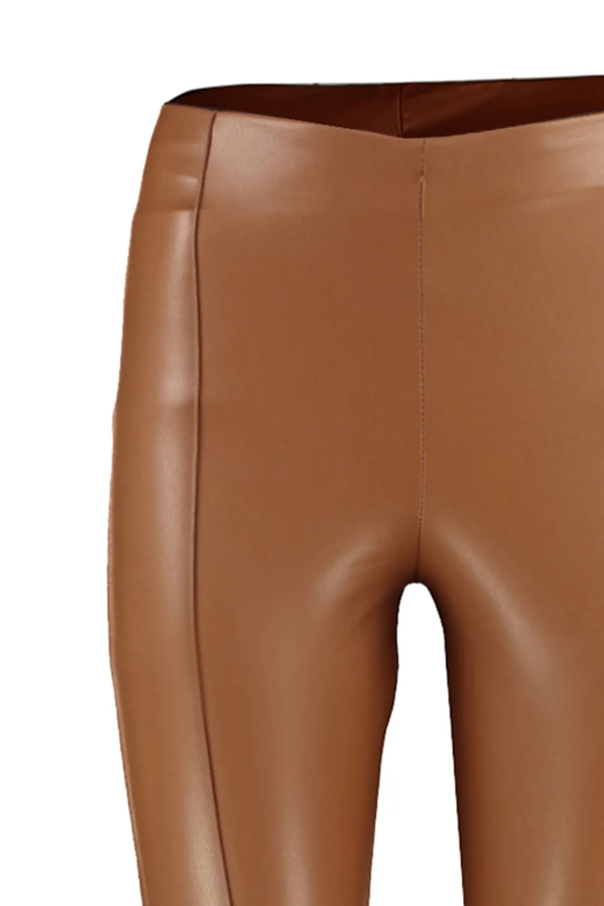 Trendyol Collection  Leggings - Braun - Mittlerer Bund