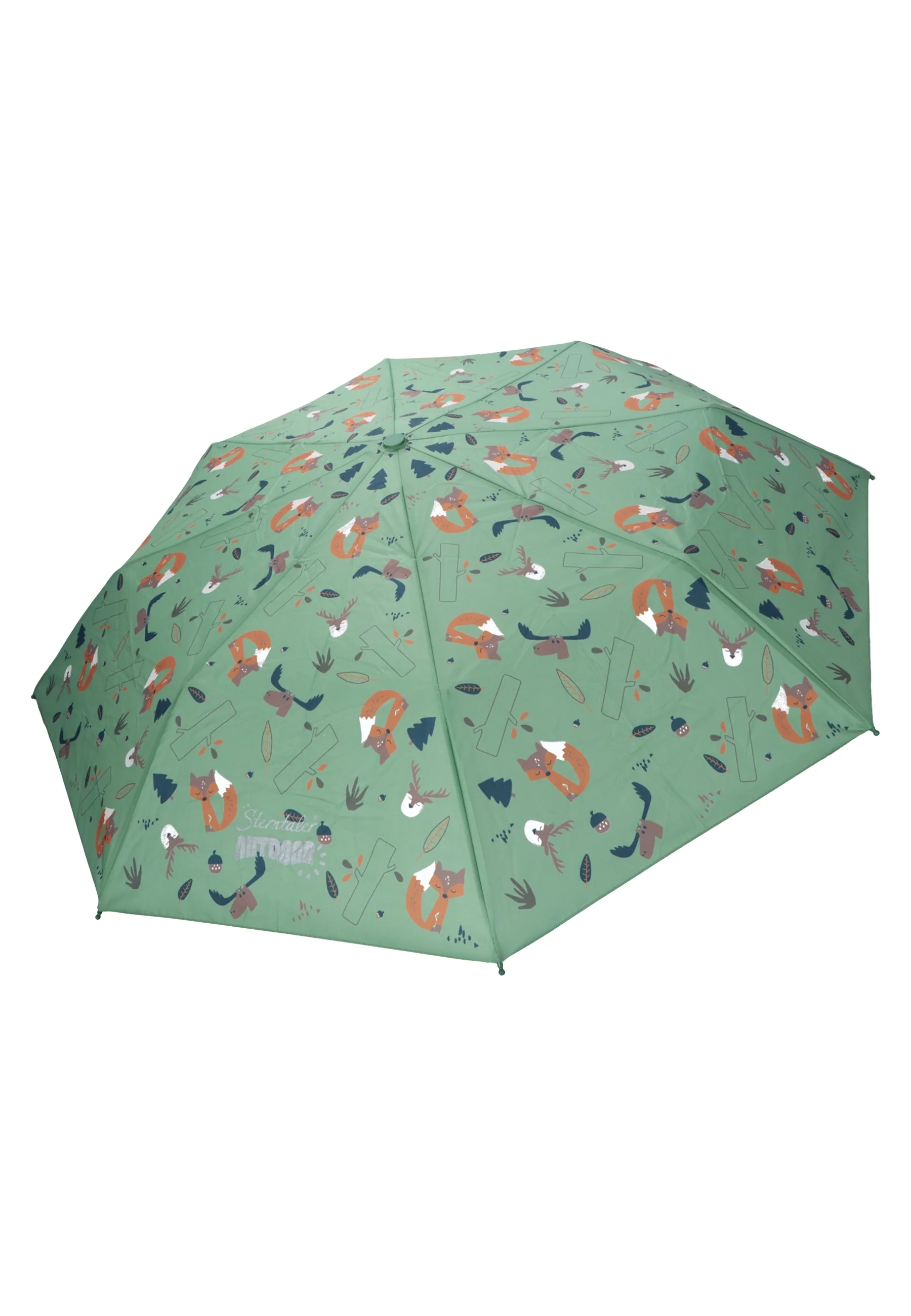 Taschenschirm Waldtiere in Grün
