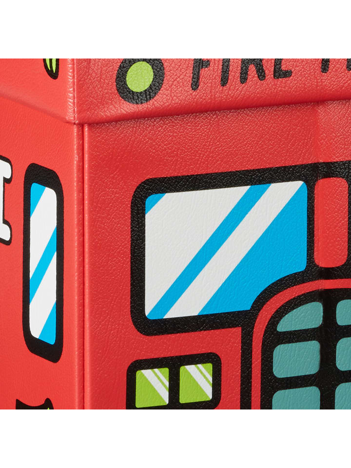 relaxdays Spielzeugkiste Feuerwehr in Rot - (B)48 x (H)32 x (T)32 cm günstig kaufen onesize