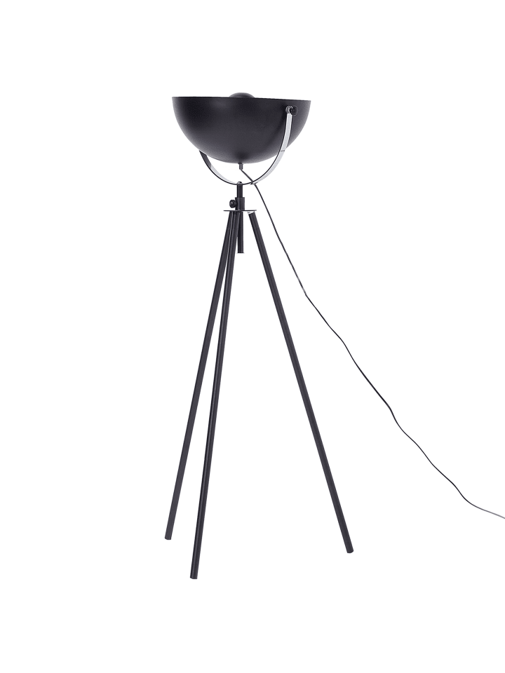Beliani Stehleuchten THAMES in Schwarz/Gold - (W) 60 x (H) 170 x (L) 60 cm günstig kaufen onesize