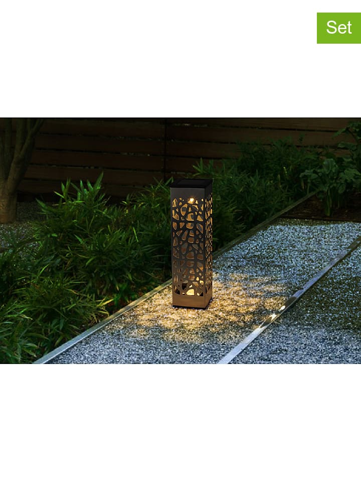 lumisky 3er-Set: LED-Solar-Gartenstecker 